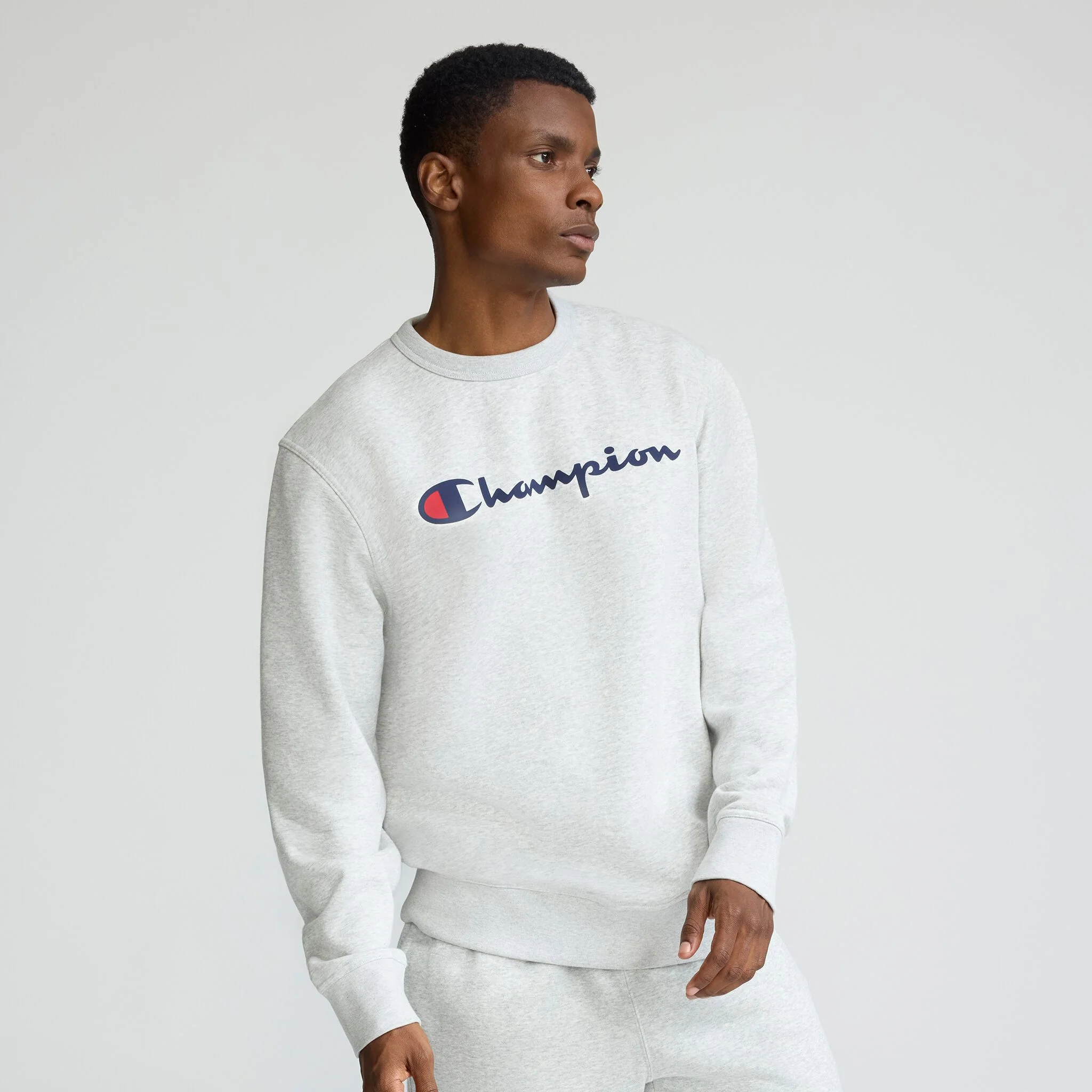 Powerblend Crewneck Sweatshirt. Script Logo