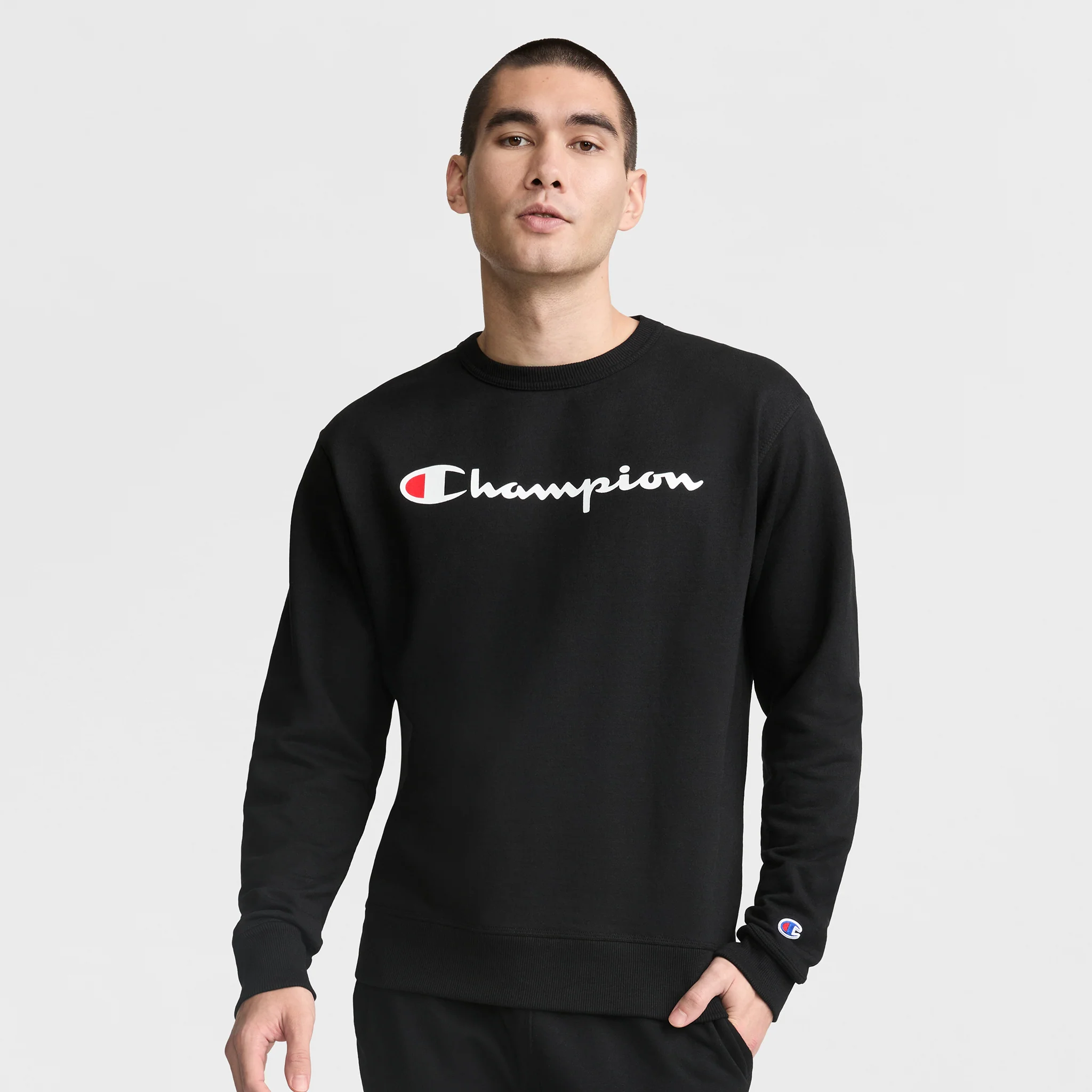 Powerblend Crewneck Sweatshirt. Script Logo