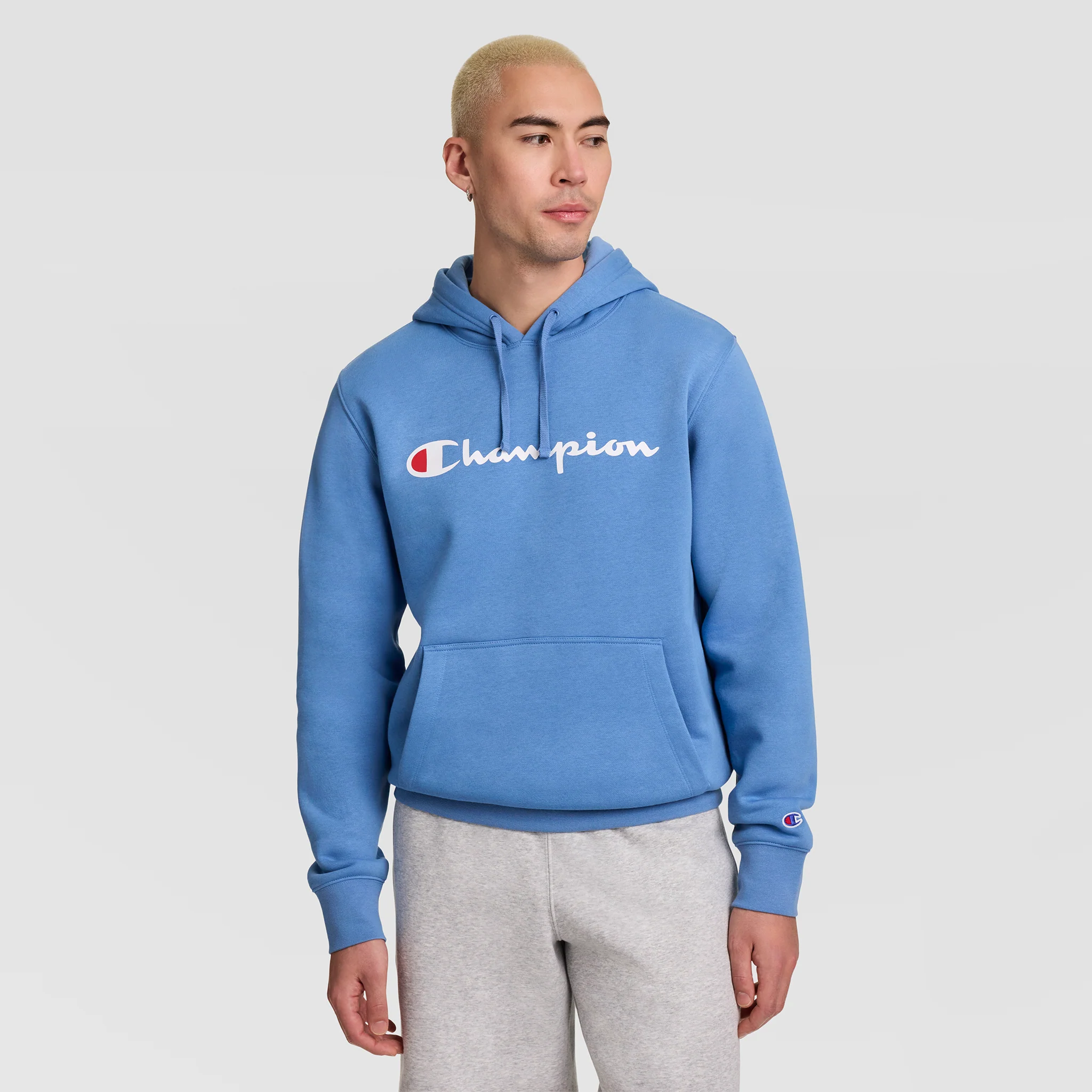 Powerblend Hoodie. Full Script Logo