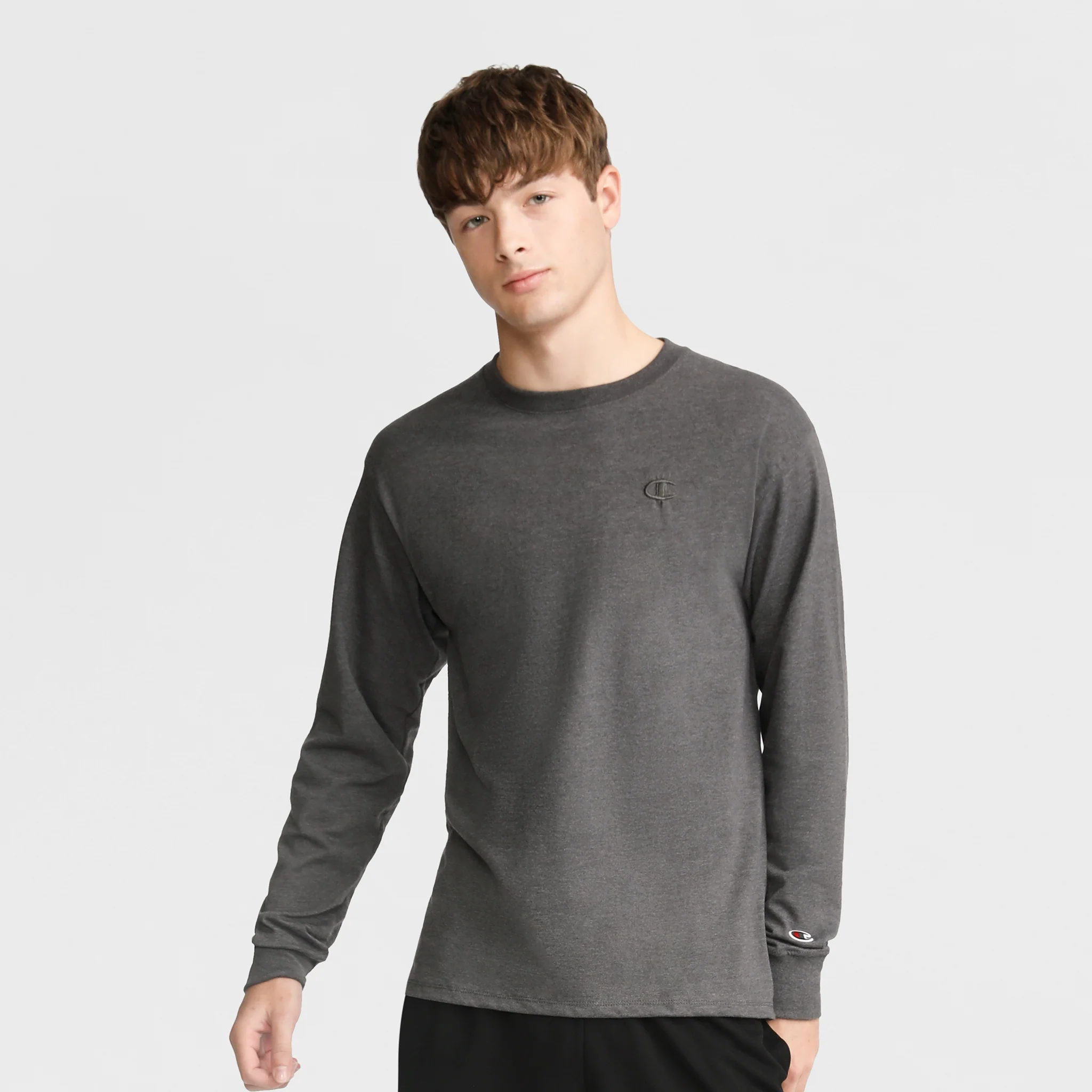 Classic Long Sleeve T-Shirt. Embroidered C Logo