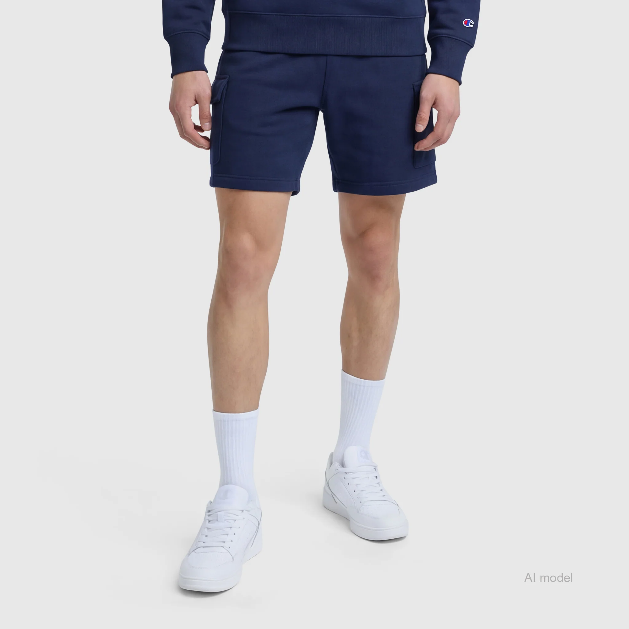 8 Fleece Cargo Short. C Logo