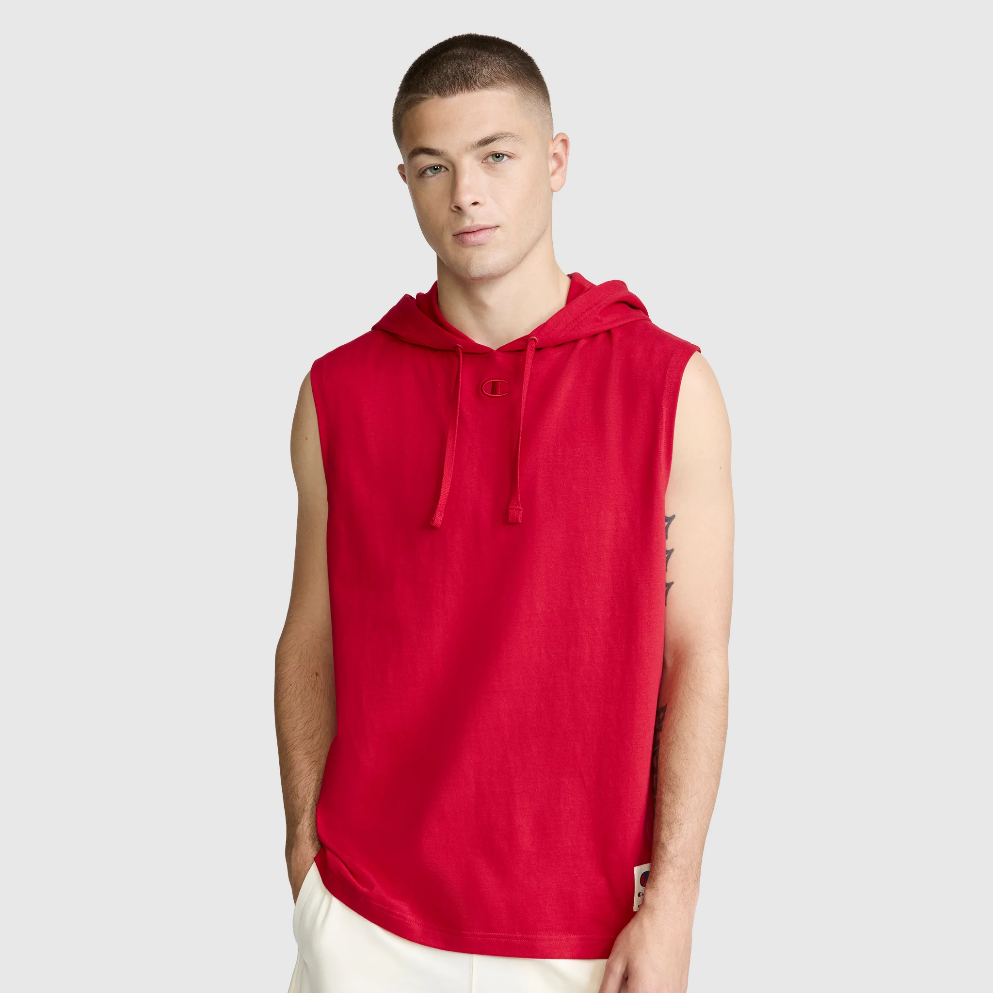 Jersey Sleeveless Hoodie. C Logo