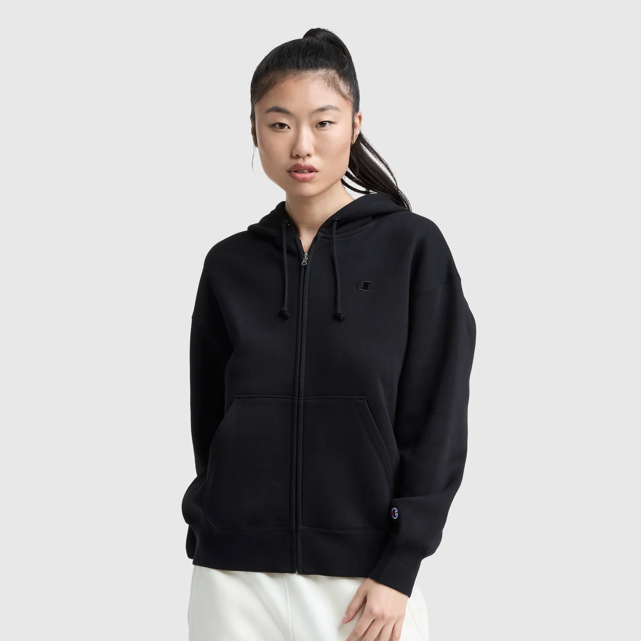 Powerblend Fleece Zip-Up Hoodie. C Logo