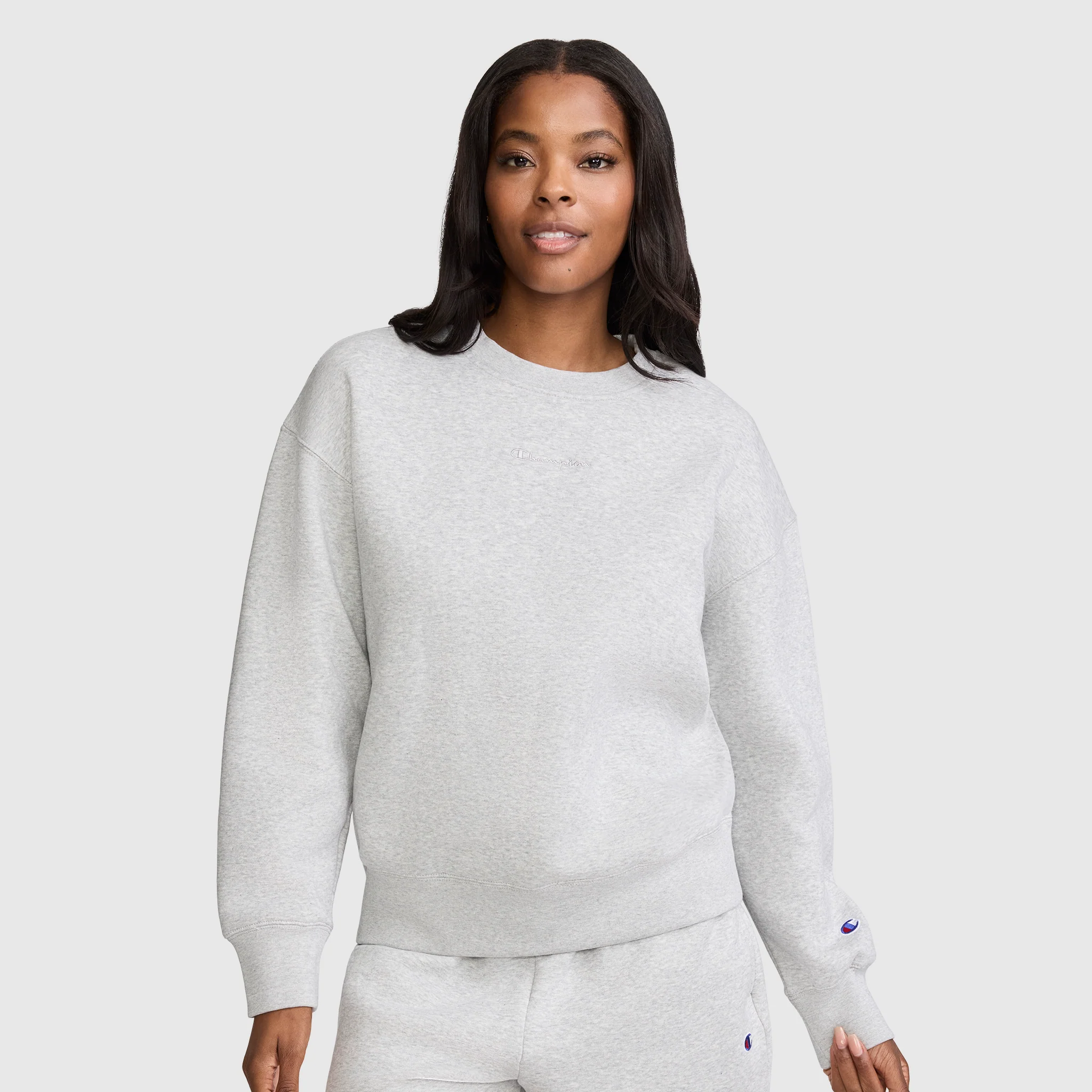 Powerblend Crewneck Sweatshirt. Embroidered Script Logo