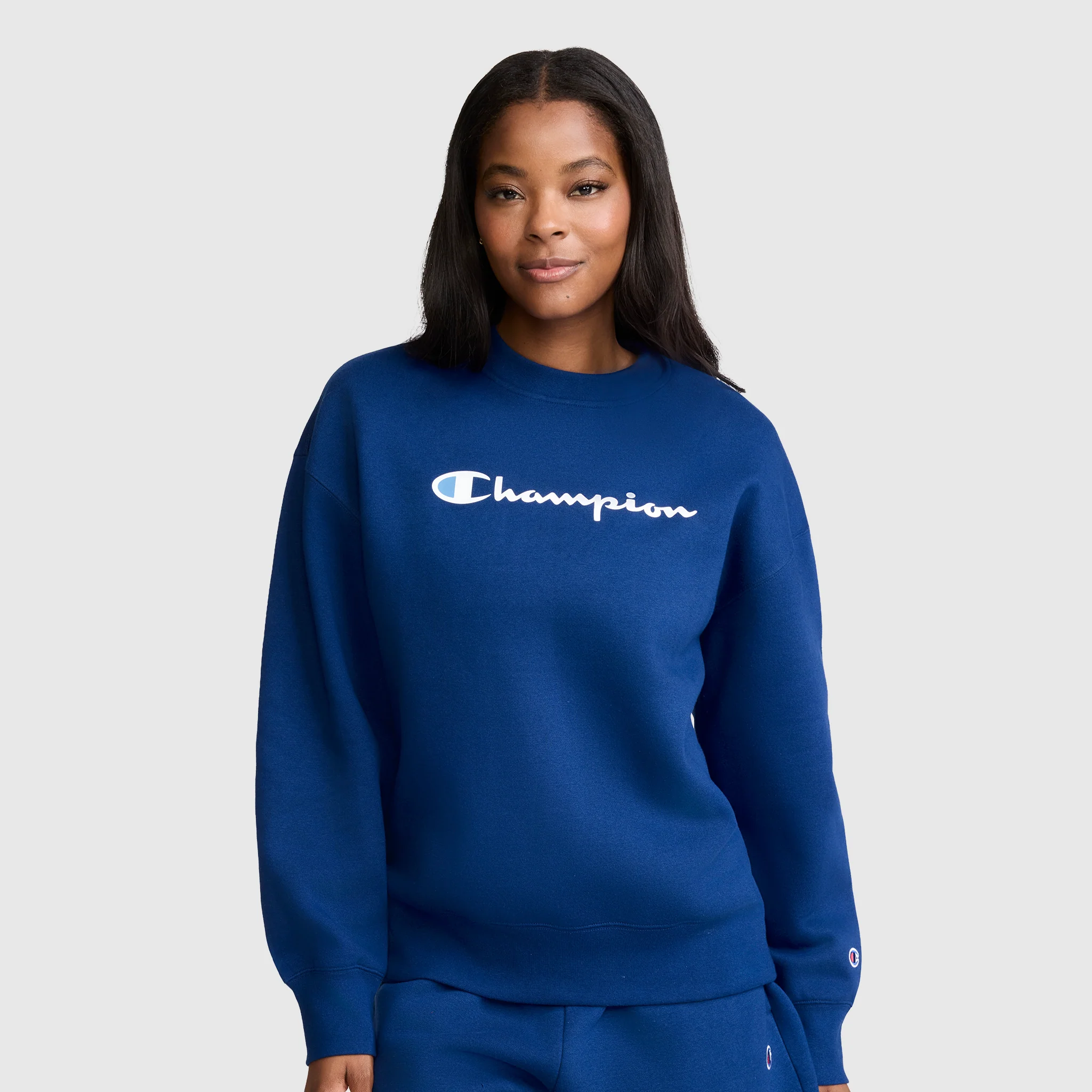 Powerblend Crewneck Sweatshirt. Script Logo