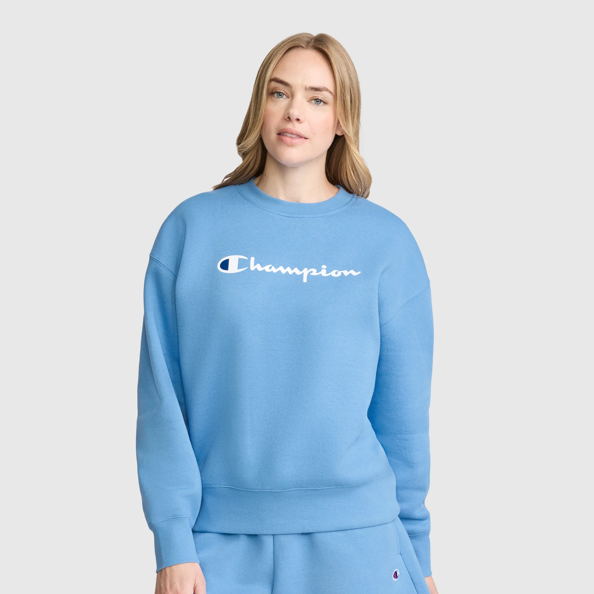 Powerblend Crewneck Sweatshirt. Script Logo