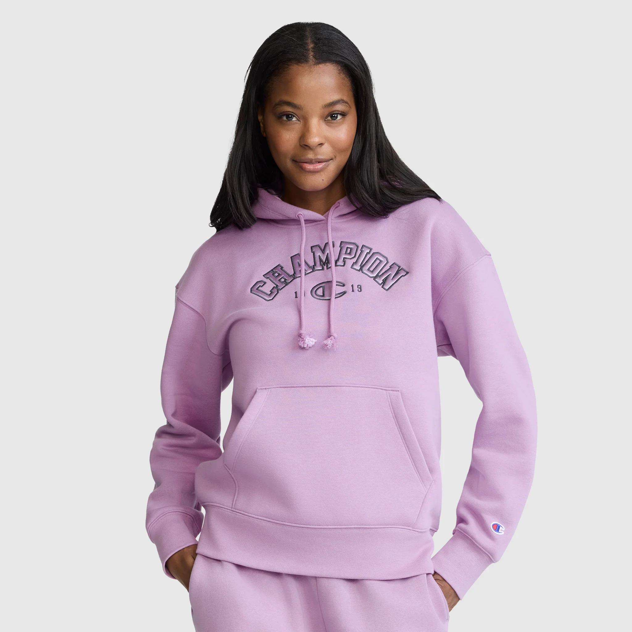 Fleece Hoodie. Satin Applique