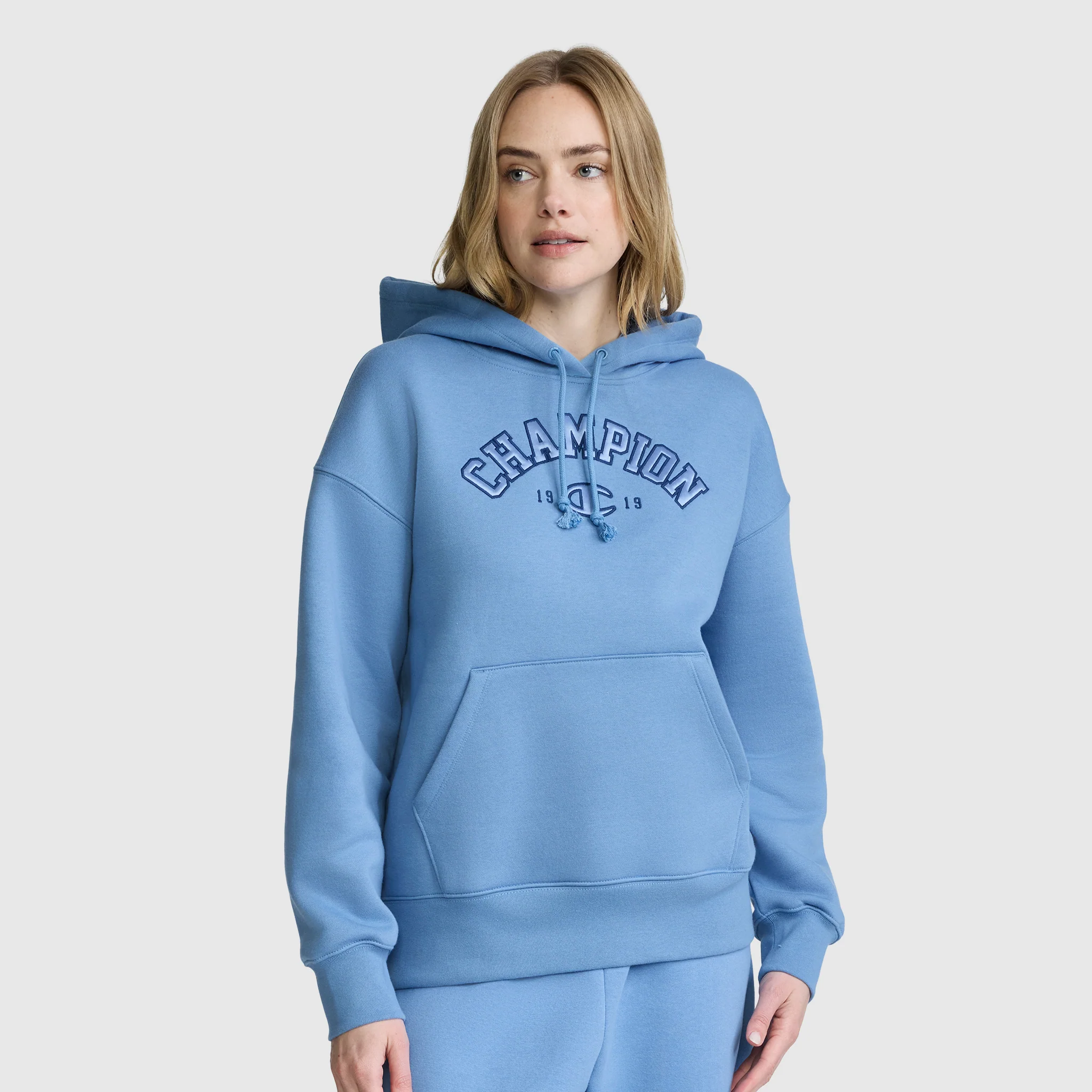 Fleece Hoodie. Satin Applique